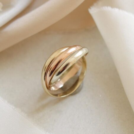 Trio of Love Rolling Band Ring