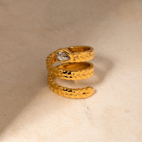 Triple Wrap Diamond Eye Ring