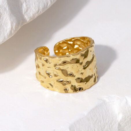 Chunky Luxe Molten Gold Ring