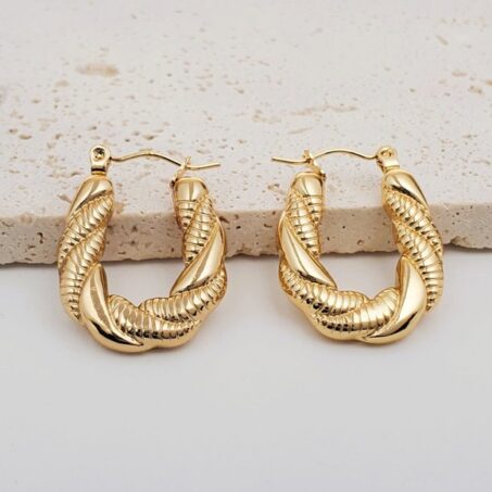 Small Twisted Hoop Earrings