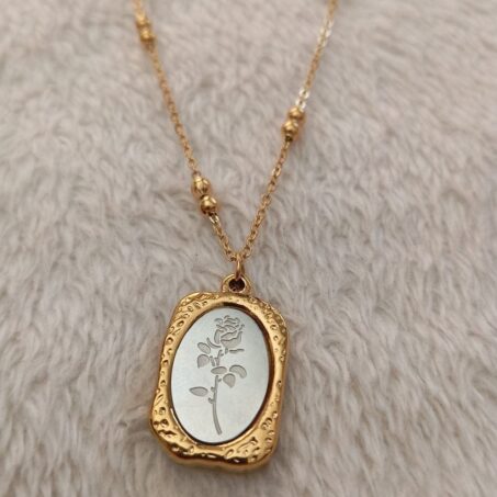 Mirror Flower Necklace