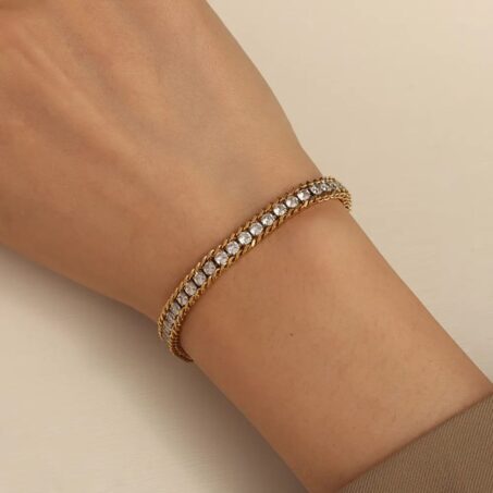 Gemstone Rope Chain Bracelet